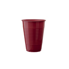 Exquisite 50 Count - Burgundy 12 Oz Plastic Cups Disposable Party Cups - Burgundy Plastic Tumblers For All Occasions With 50 Burgundy Disposable Plastic Cups Per Pack