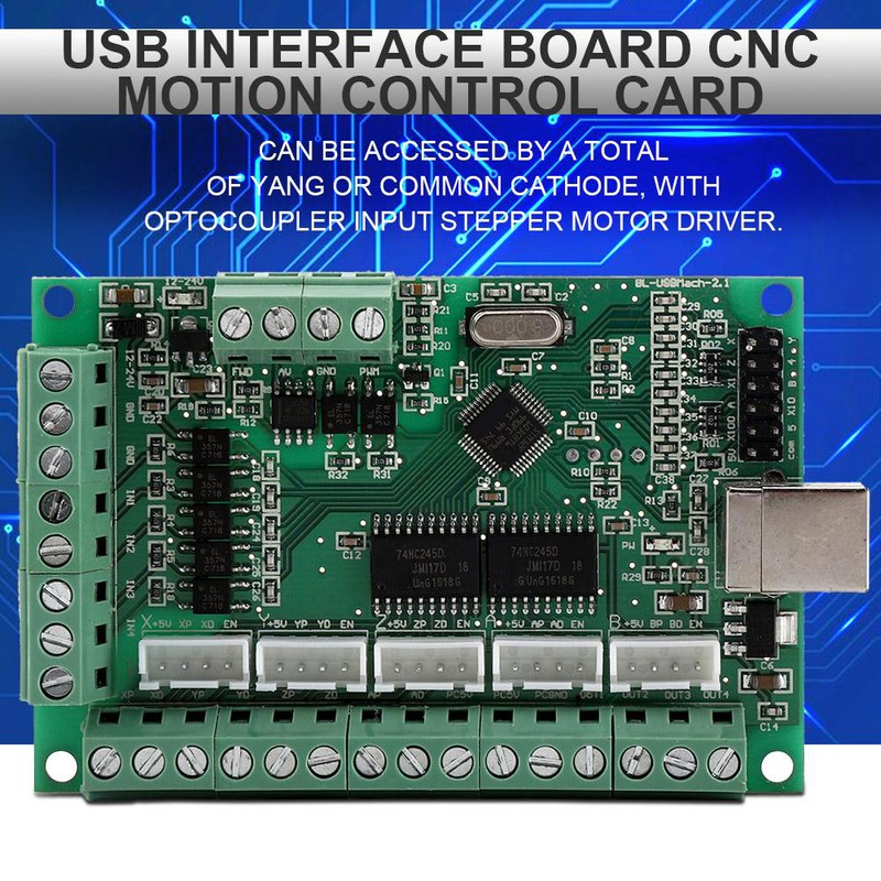 USB Interface Board CNC MACH3 Motion Control Card For Engraving