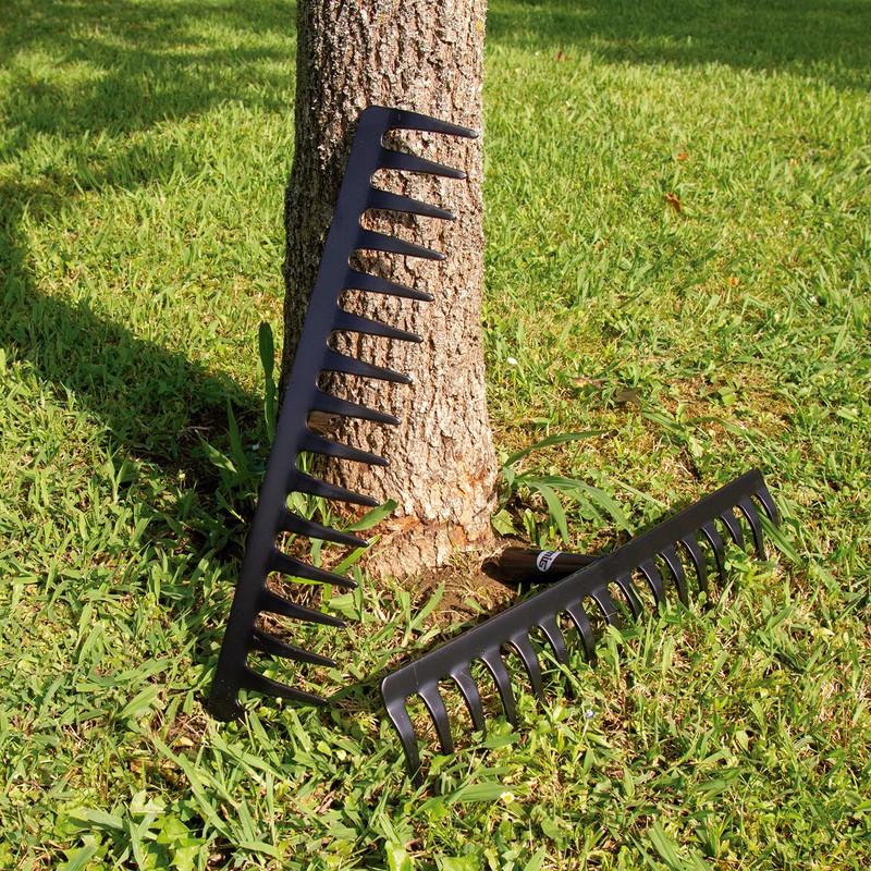Amig - Garden Rake | Steel Metal Rake with 14