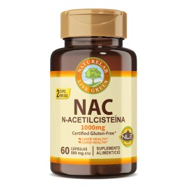 Nac N-acetil-cisteina 1000 Mg Naturelab® Vegano 60 Capsulas Sabor Sin sabor