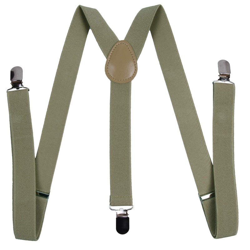 ICObuty Men's Y Shape Suspender Adjustable Elastic Solid Color 6