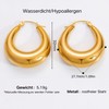 HUGE TOMATO 925 Silver Earrings Gold Hypoallergenic Hoop Earrings Gold