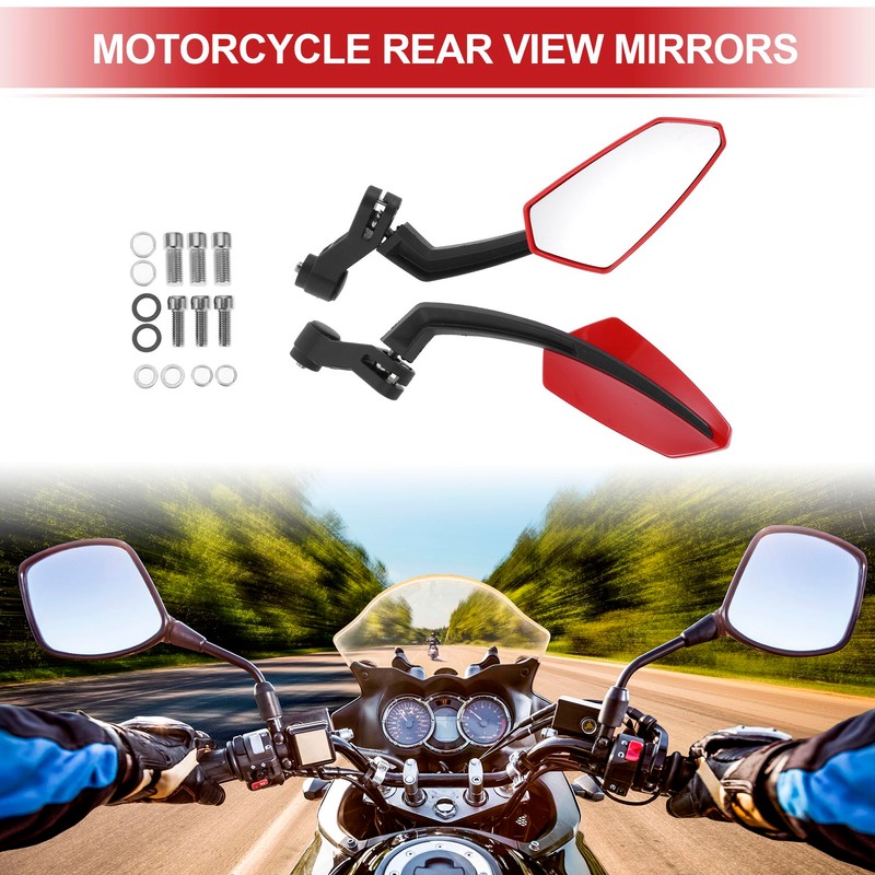 ACROPIX M8/M10 Motorcycle Rear View Mirrors Bar End Side Mirrors