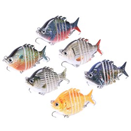 Jointed Fishing Lures,6X Multi-Section Tilapia Swimbait | Fishing Crank Lures for Freshwater and Saltwater, Realistic Accessories