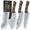 DRAGON RIOT Chef Butcher Knife Set for Meat Cutting, 4