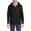 Lands' End Mens 2 5L Waterproof Packable Rain Jacket Black