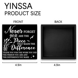 YINSSA Employee Appreciation Gifts Thank You Motivational Desk Decor Appreciation Gifts For Teacher Nurse Retirement Gift For Woman Men Coworker Boss Colleague Friends Cubicle Accessories Sign