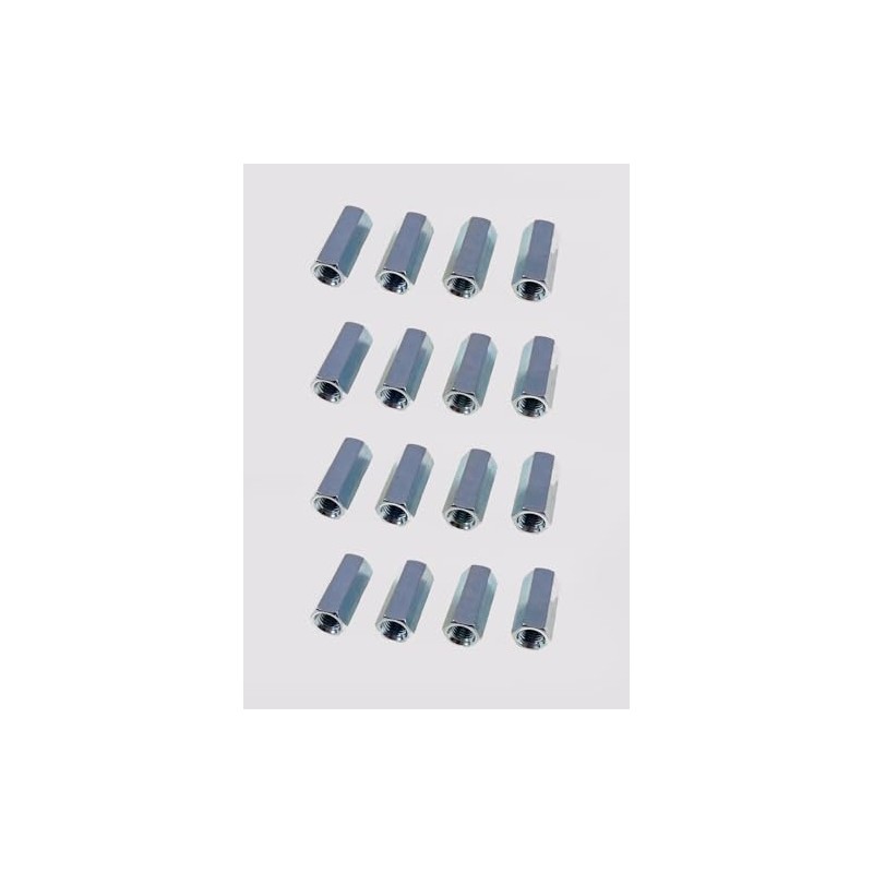 16 Pack 1/4-28 X 7/8" Long Fine Thread Hex Coupling