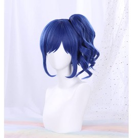 Heat Resistant Cosplay Wig, Second Castle, Aoi Kiriya, Light Blue, Party, Disguise, Cosplay Wig + 3 Bonus Pieces, Includes Exclusive Net, Hairpin and Memo Pad