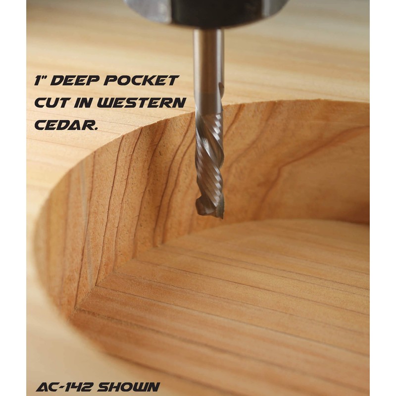Align Carbide, UP Cut Router Bit, 1/8 Inch Cutting Diameter,