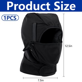 Winter Hard Hat Liner with Removable Mask, Waterproof Warm Hardhat Lining for Cold Weather, Full Head Neck Coverage Helmet Liner Mask for Men Women