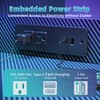 TIQLAB Gaming Desk 40 inch with Power Outlet and LED