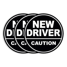 GEEKBEAR New Driver Magnet_Circular Type (3 Pack) (Black/Black)