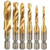 ZFYQ Drill Tap Bits Set 1/4" HSS Thread Cutting Tool