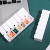 day of the week pill case white 9ea