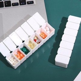 day of the week pill case white 9ea