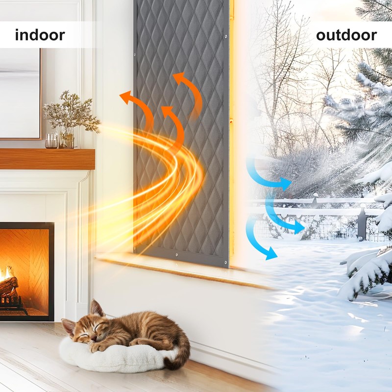 AGHITG Thermal Window Cover for Winter,38" X 62" for Window