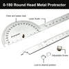 Nortools Stainless Steel Angle Protractor -180° Two Arm Ruler Adjustable