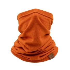ACUSHLA 100% Merino Wool Neck Gaiter Ski Face Mask Scarf Neck Warmer for Men & Women All Weather, Midweight Maple Leaf