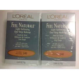 L'Oreal 4 X L'OREAL FEEL NATURALE LIGHT SOFTENING ONE STEP MAKEUP SUN BEIGE #240 NEW