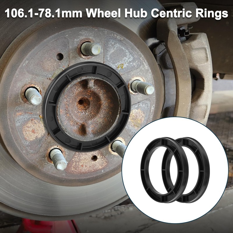 TUCKBOLD Car Wheel Hub Centring Rings Durable Wheel Centering Shaft