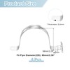 sourcing map 4Pcs Rigid Pipe Straps, 60mm(2.36") 304 Stainless Steel