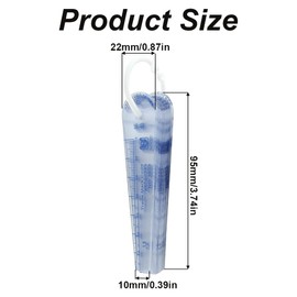 0.05-2 mm Depth Ruler Set, Wedge Feeler Gauge Made of Plastic, Gap Filler Measuring Tool (20 Sheets)