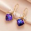 Austrian Crystal Heart Drop Dangle Bow Earrings for Women Fashion