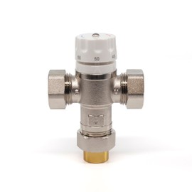 Bastion 22mm Heatguard UFH Blending Valve for Lowering The Water Temperature Required with Water Based Underfloor Heating Systems Thermostatic Mixing Valve for Domestic Hot Water.