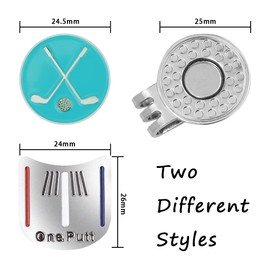 IBEQUEM Set of 2 Golf Cap Clamps with Magnetic Metal Cap Clamps, Golf Club Calibration Tool, Removable Accessories, Fashion Golf Accessories, Fit for Men, Sports, Gifts