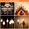 Meonum 12 Pcs Silicone Dipped Candle Light Bulbs, LED Silicone