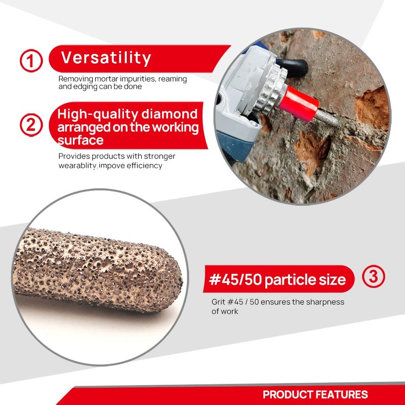 DT-DIATOOL Diamond Mortar Wood Drill Bit for Brick Joints Stone