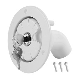 JNNJ Water Filler Cap with Gravity Lock, Motorhome Water Tank Cap, Motorhome Water Cap with Key, Camper Tank Caps Inlet Filter Lockable, For Motorhome, Caravan, Trailer, Cars, Boats(White)