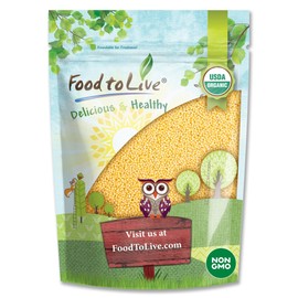Food to Live Organic Hulled Millet, 3 Pounds — Whole Grain Seeds, Non-GMO, Kosher, Raw, Bulk, Product of the USA