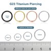 ESHIONER G23 Titanium Hypoallergenic Nose Ring Silver Gold Septum Piercing
