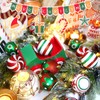Set of 30 Christmas Baubles Plastic Red White Christmas Tree