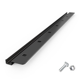 BUYYAH Steel Mounting Channel - Made of High Strength Alloy Steel, 10GA Thickness, Includes 7 Trailer Screws. Suitable for Heavy Duty Trailer Loading Ramps. Compatible with Trailers and Trucks, Black