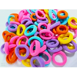 Mini Hair Ties for Girls and Women, 100 Pieces, Assorted Colors (Light)