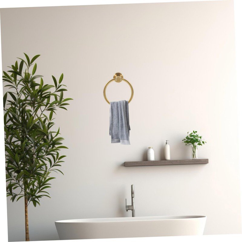 Gold Towel Ring Stainless Steel Bathroom Wall Mounted Towel Holder