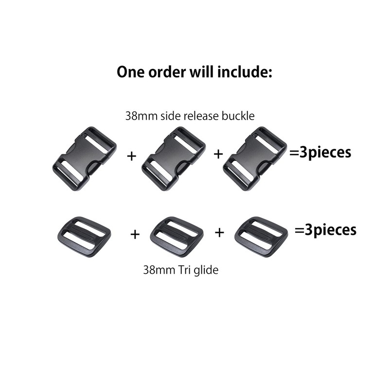 Ahijklmn Plastic Buckles - Side Release Buckle Clips + Tri