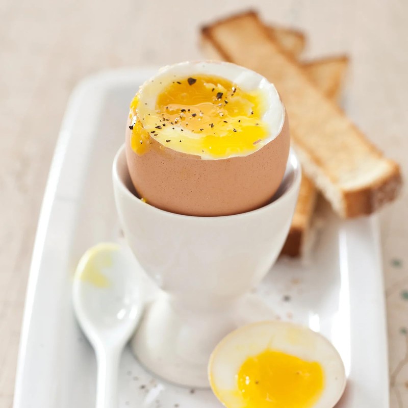 RHAFAYRE Egg Holder for Boiled Eggs, 2 Pack Porcelain Egg