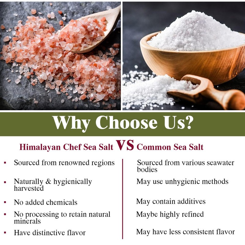 Himalayan Chef Himalayan Cooking Pink Salt, Pink Salt Fine Grain,