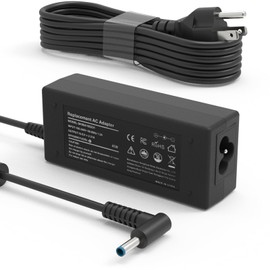 45W Charger for HP Laptop with Smart Blue Tip-Compatible with HP Stream 11 13 14 Pavilion x360 11 13 15 17 Elitebook/ProBook 430 440 450 G3 G4 G5 G6 G7 Envy/Spectre X360 13 15 Notebook Power Supply