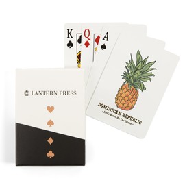 Lantern Press Dominican Republic, Pineapple, Icon (52 Playing Cards, Poker Size Card Deck with Jokers)