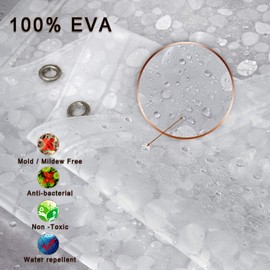 Heavyweight 8G Bathroom Shower Stall Curtain Liner, 72' W x 78' H Waterproof,No Chemical Smell Shower Curtain or Liner for Shower Stall/Bathtub