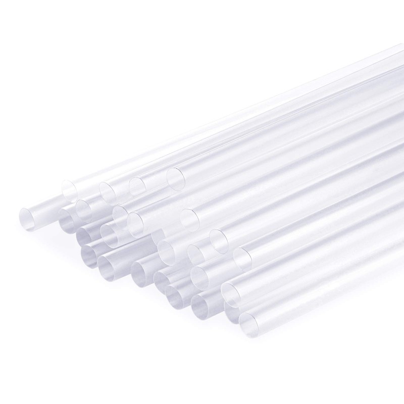 Comfy Package Jumbo Smoothie Straws - 100 Pack, Clear Plastic