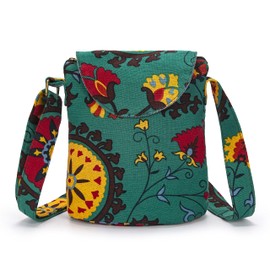 OPQRSTU Women's Retro Small Size Canvas Shoulder Bag Hippie Hobo Crossbody Handbag Casual Tote (Yellow)