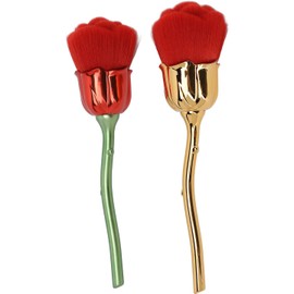 Juego de Brochas Eliminación Polvo en Forma Rosa Brocha Limpiadora Multiusos para Manicura y Maquillaje Moldeo Fundido Espesorado con Asiento Ergonómico