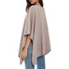PULI Women's Pullover Poncho Elegant Viscose Knitted Loose Fitting Poncho