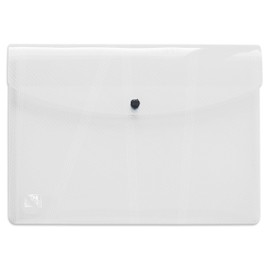 Elba Wallets"Hawaii" A4 Press Stud Closure, Document Wallet Hawai Document Wallet with Popper Button, PP, A4 5 piece clear